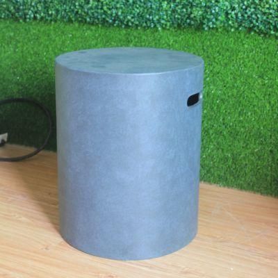 Round Tank Cover for Gas Fire Pit Hide Cylinder Dark Grey