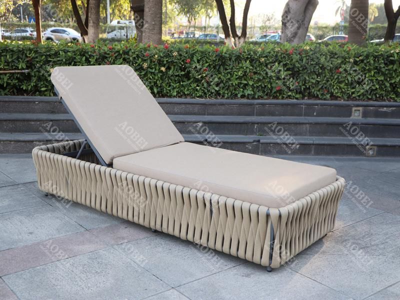 Modern Luxury Garden Patio Hotel Resort Home Outdoor Furniture Rope Beach Chair Sun Lounger Sunbed