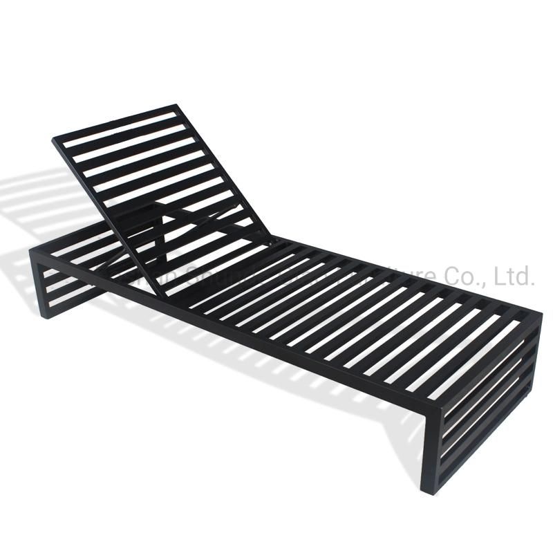 Aluminium Chaise Lounger with Cushion Leisure Lounger Adjustable UV Resistant Lounger Chair