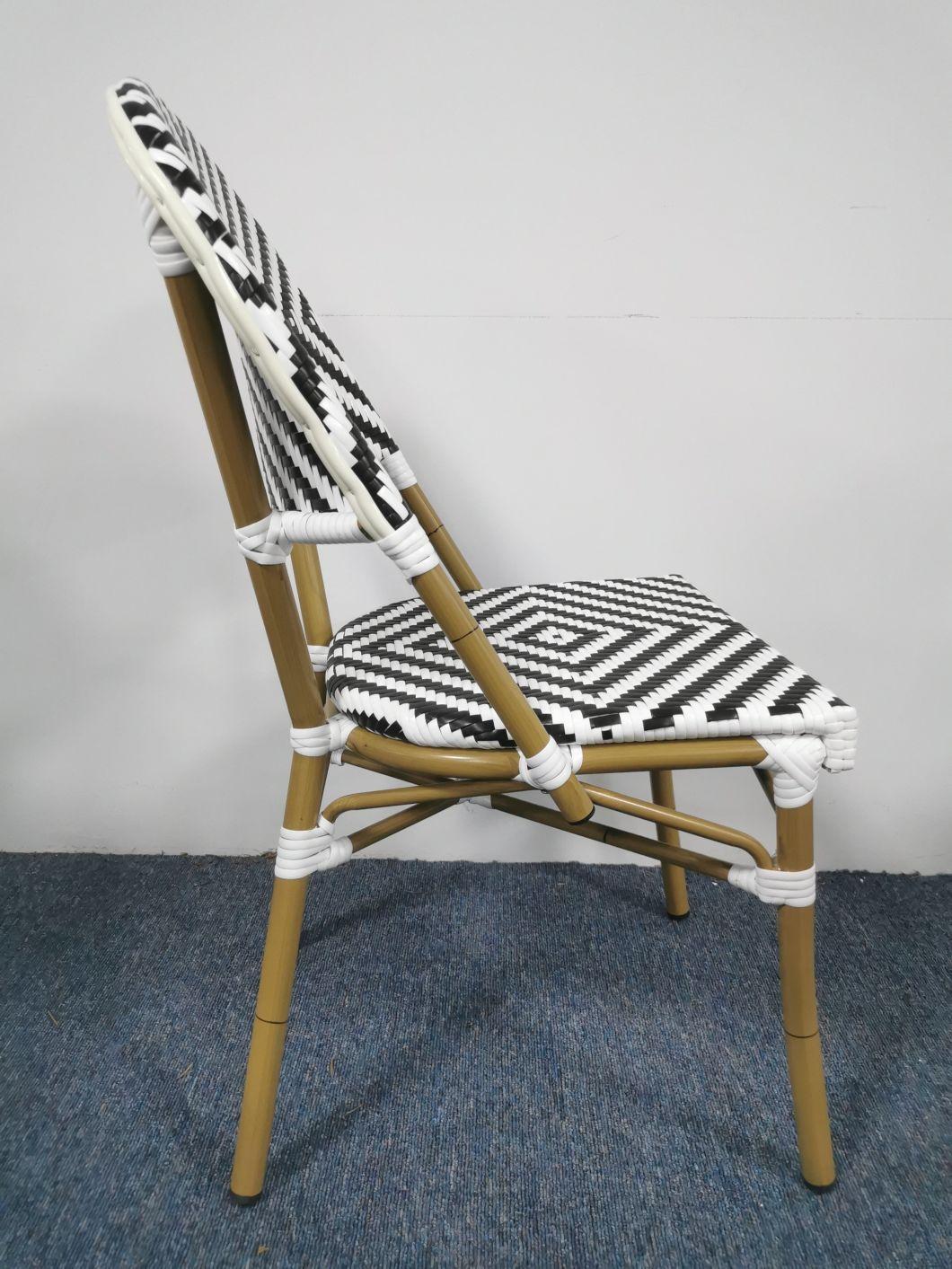Outdoor PE Rattan Garden Furniture French Cafe Aluminum Rattan Seat Bar Furniture