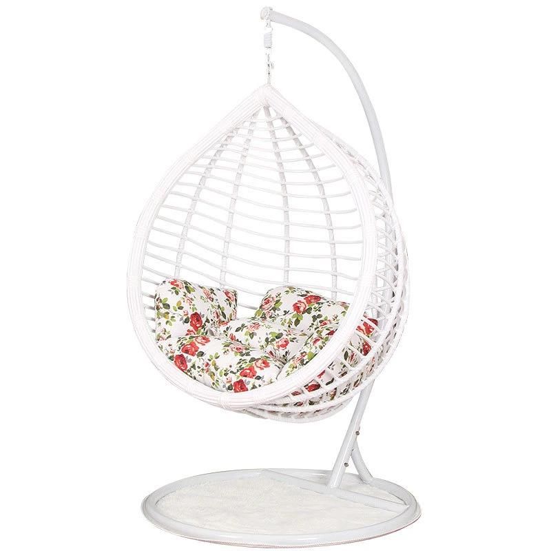 Hotel Party Outdoor Garden Rattan Wicker Hanging Metal Swing Chair