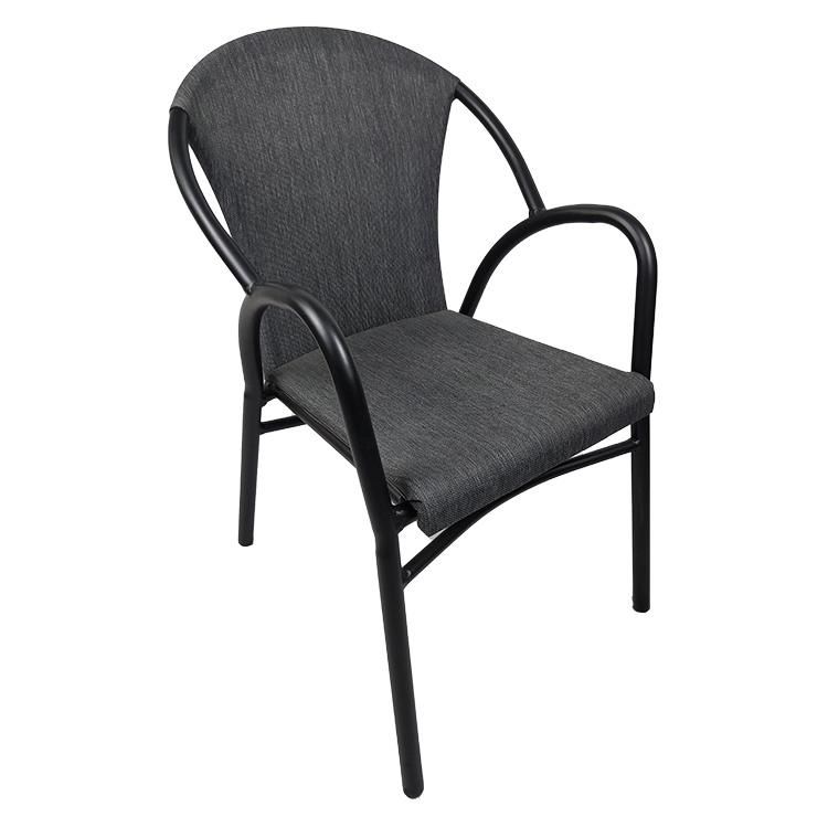 European Style Stackable Ergo Textilene Mesh Chair Commercial Restaurant Outdoor Furniture