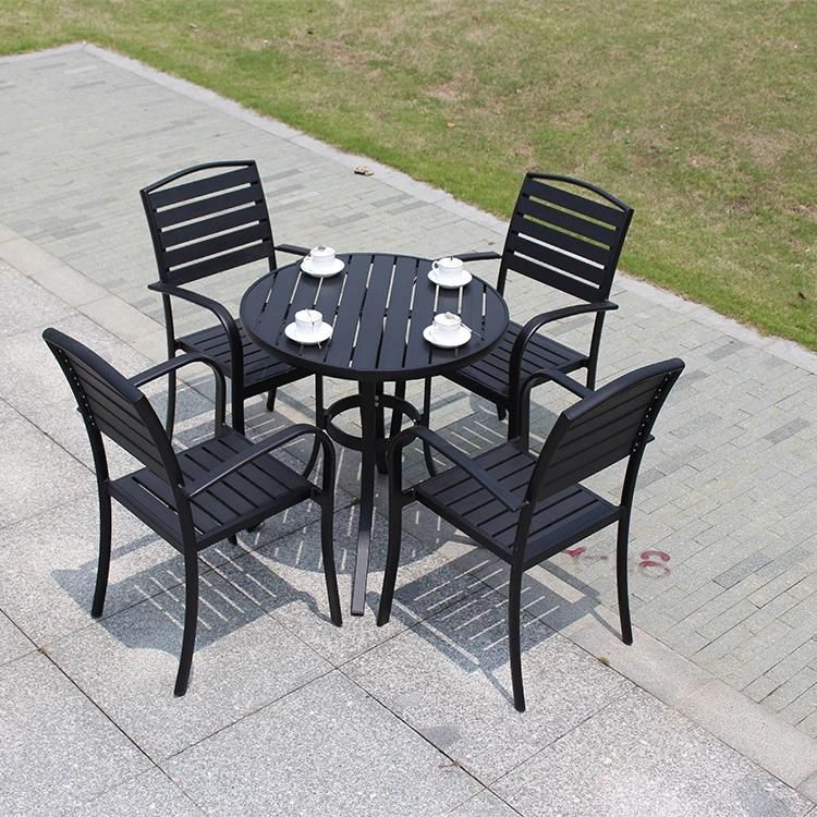 Hot-Selling 5 PCS Black Outdoor Patio Furniture Luxury Aluminum