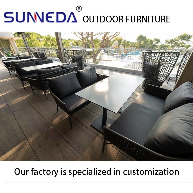 Factory Project Custom Garden Sofa Set with Special-Shaped Cutting Process