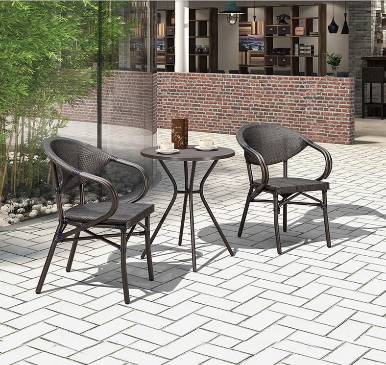 Wicker Chair Outdoor Garden Table and Chair Combination Balcony Three-Piece Set