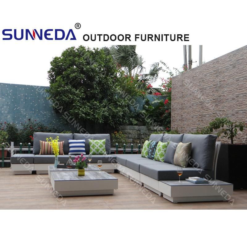 7PCS Kd Modern Leisure Wicker Rattan Patio Home Hotel Office Outdoor Garden Furniture Sofa