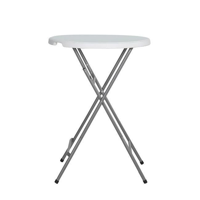 32 Inch Height Plastic Round Bar Folding Cocktail Table