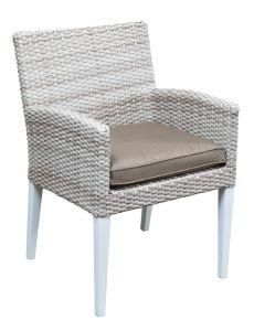 Garden Rattan Wicker Aluminum Coating Bare Legs Dining Chair