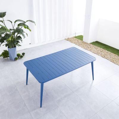 Hot Sale Aluminum Outdoor Modern Side Table Europe Garden Furniture Industrial Style Dining Table