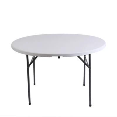 Wholesale Cheap Rental Hotel Restaurant Dining Catering White HDPE Round Folding Table