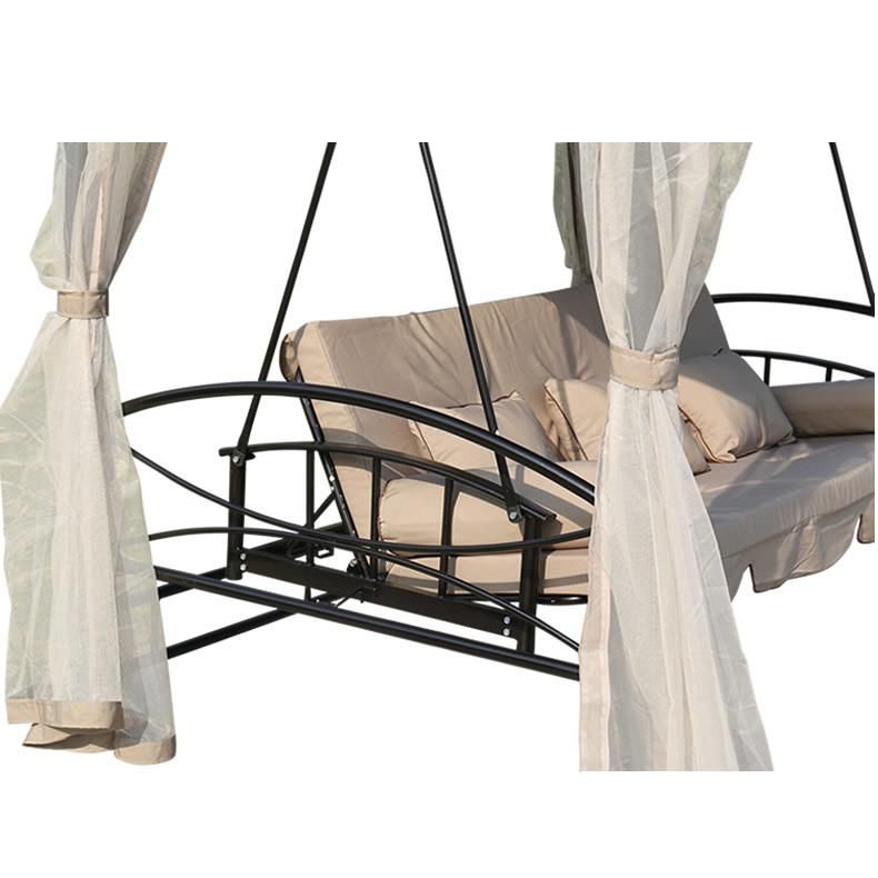 Luxury Garden Swing Chair with Double Roof and Mosquito Net