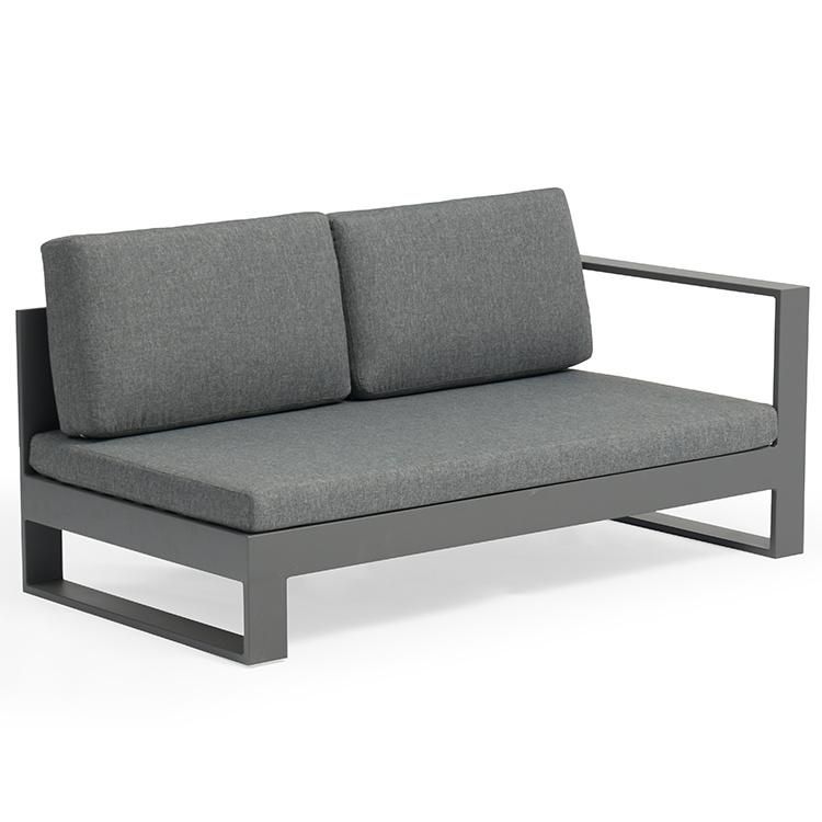 Modern Large Outdoor Sofa Set with Aluminum Frame and Waterproof Fabric for Garden Use