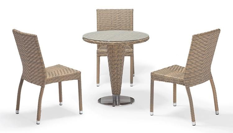 4PCS Rattan Patio Table and Chair Outdoor Furniture Set