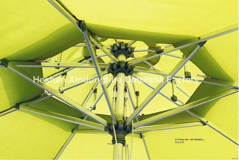 2.7m Double Layer Aluminium Patio Umbrellas for Outdoor Furniture (PU-0027AD)