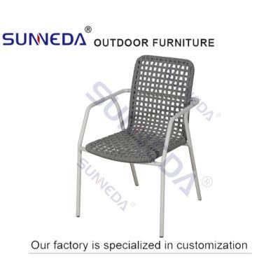 Outdoor Furniture Modern Garden Table Rope Aluminum Patio Woven Chair Sets