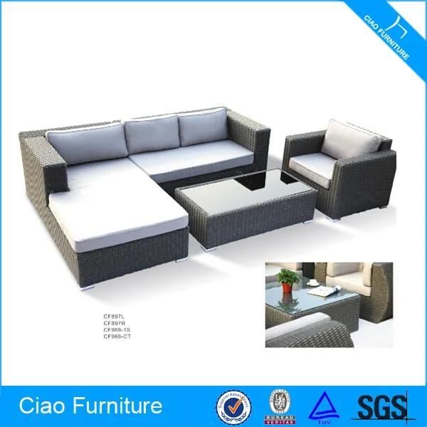F - Garden Furniture Aluminum Rattan Sofa Set (CF897)