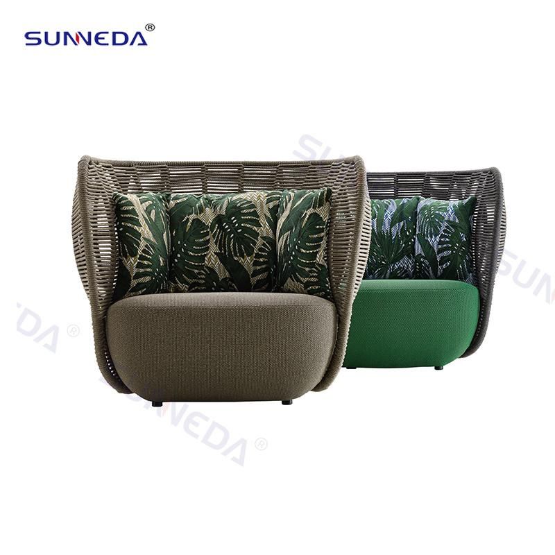 Modern Customized Hot-Selling Aluminum Frame Webbing Leisure Outdoor Sofa
