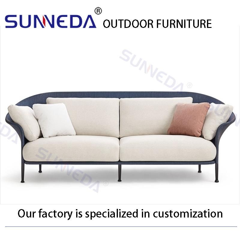 Patio Modern Cushioned Simple Compect Rope Corner Recliner