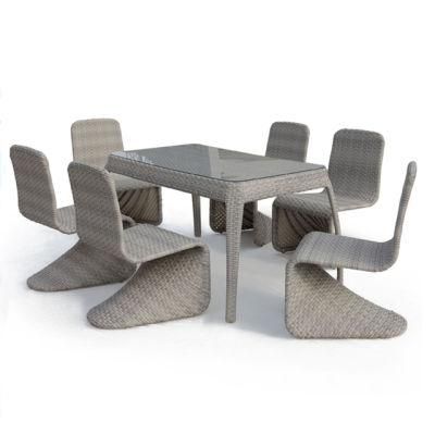 Latest Modern Hotel Patio Rattan Dining Table and Chair