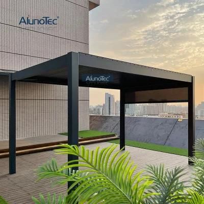 Motorized Louver Blades Aluminum Pergola Waterproof Arches Bioclimatic Outdoor Gazebo
