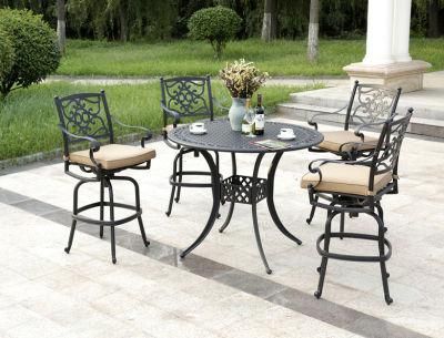 8 Person Die Cast Aluminum Outdoor Furniture Bar Table Wholesale