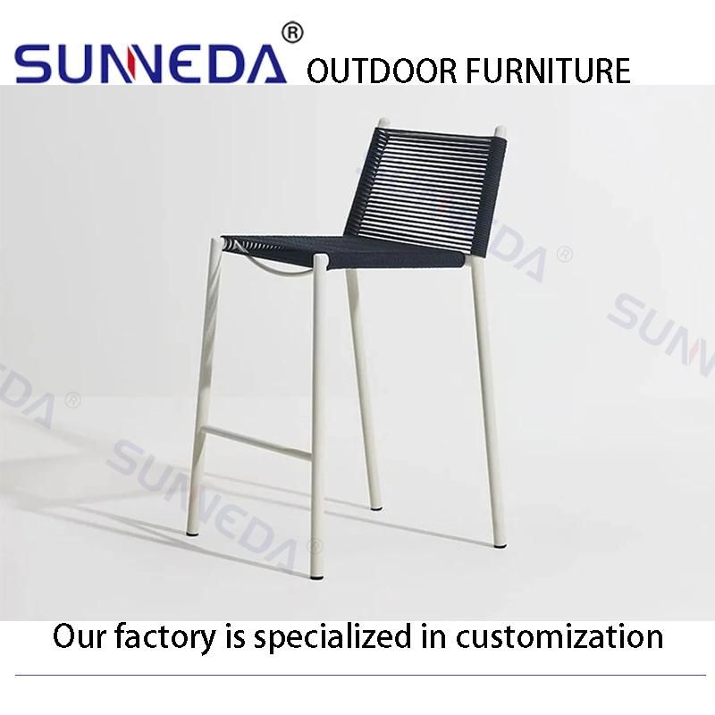 Modern Design Factory Wholesale Outdoor Furniture Weaving High Leg Bar Chair Set