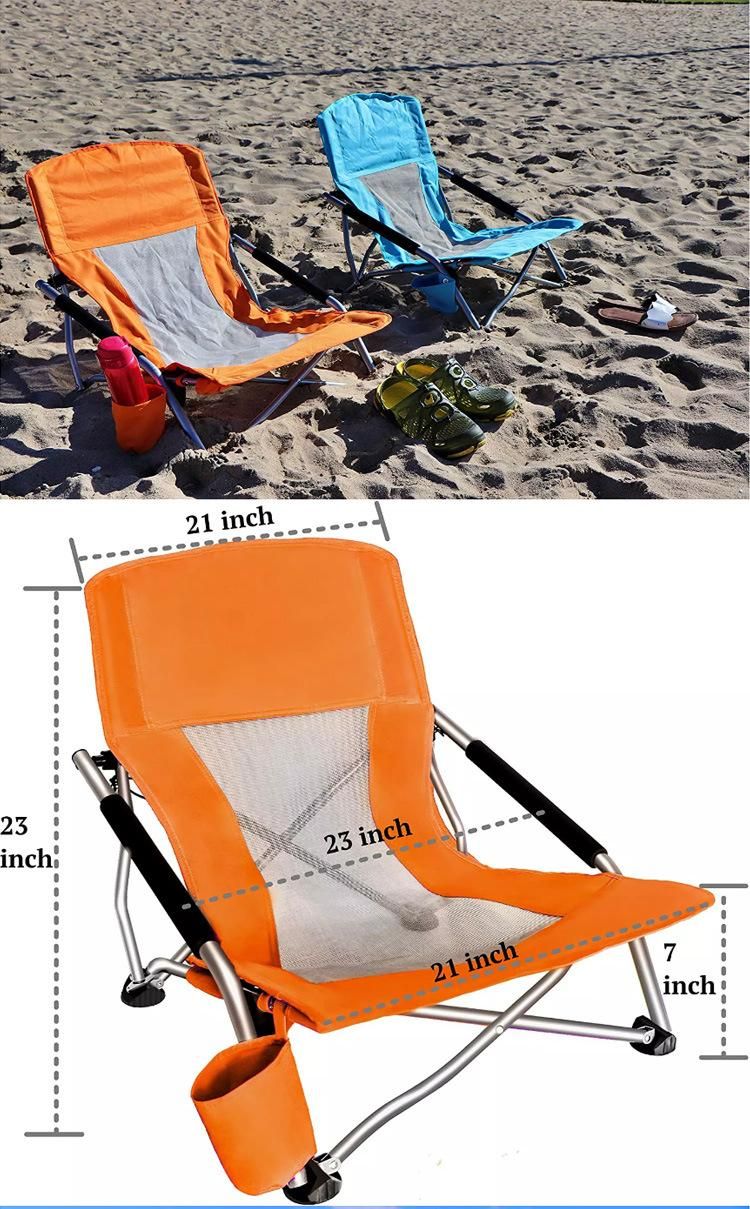 Short Foot Chair Folding Camping Chair for Beach and Camping Outdoor