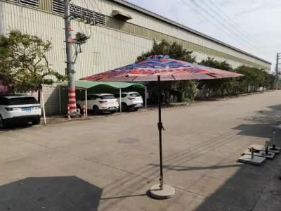 China Round Darwin Modular Garden Table Parasol Black Outdoor White Umbrella Stand with Cheap Price