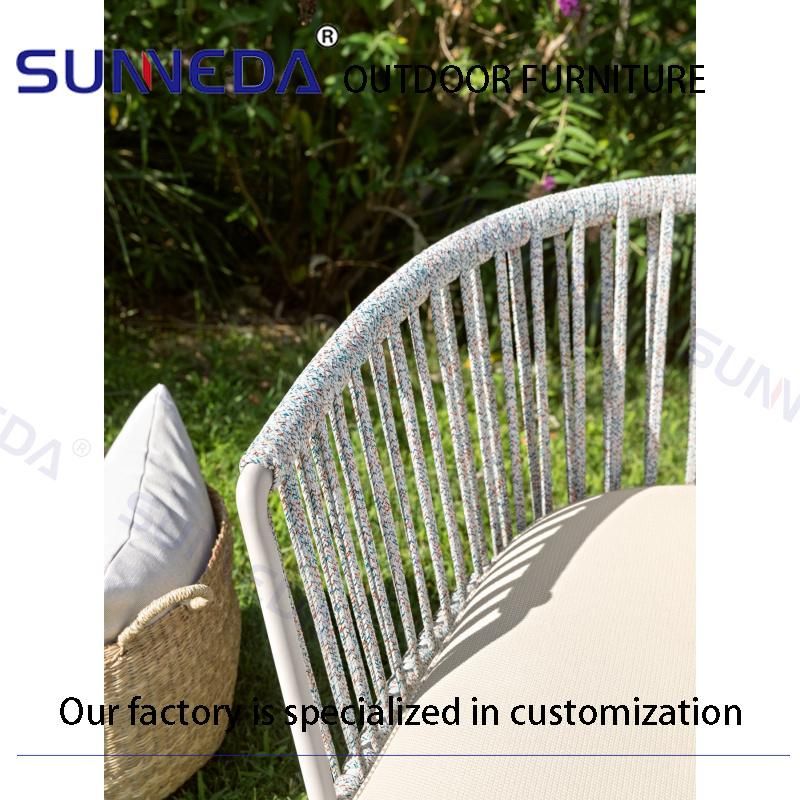 International Wide Relaxing Optional Round Wicker Metal Frame Simple Furniture