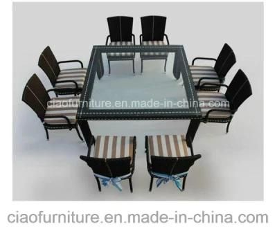 PE Rattan Garden Furniture Table Dining Set with Chair