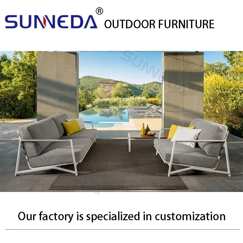 Aluminium Alloy Frame Fabric Cushion Leisure Waterproof Outdoor Sofa Furniture