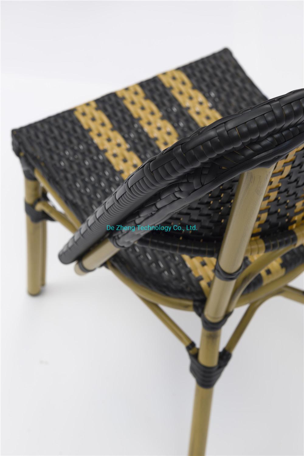 New Rattan Chair Wicker Chair Antique Cane Garden Balcony Bistro Stackable Set Modern French Space Saving Multipurpose Furniture