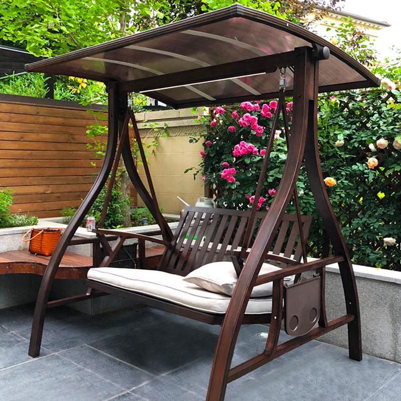 Outdoor Patio Garden Aluminum 2 Seater 3 Seater Swing Hanging Chair with Canopy