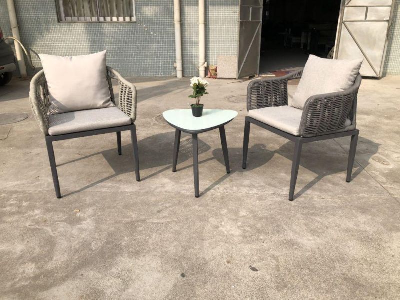 Outdoor Unfolded OEM Carton Foshan Lawn Rope Chair Balcony Chairs Hot Sale
