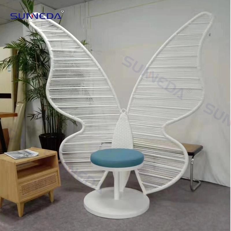 Professional Designer Base Iron Plate Weighted Single Garden Chair