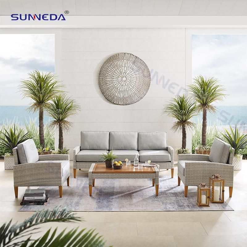 Modern Design Aluminum Rattan Outdoor Garden Sofa Furniture