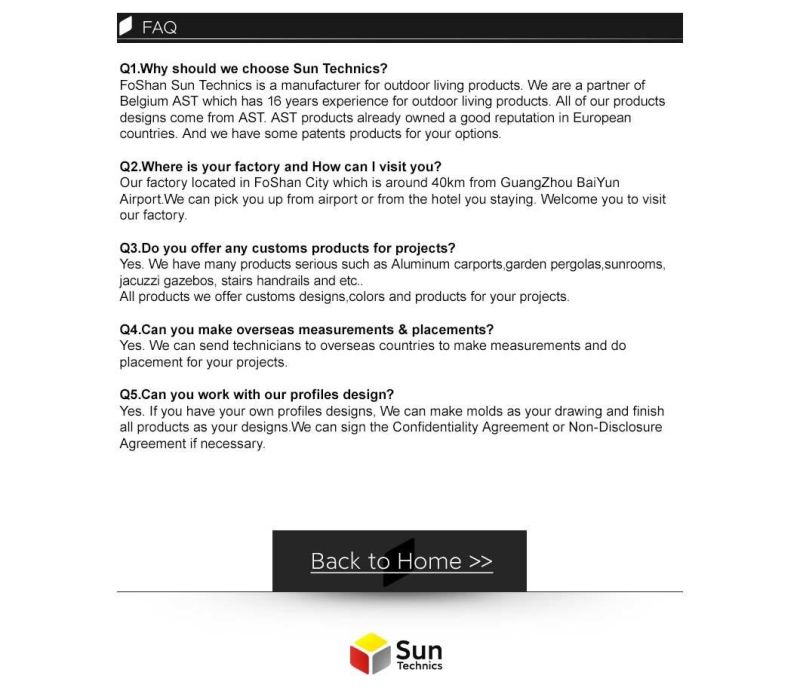 Build a Aluminium Sunshade Outdoor Pergola Profiles