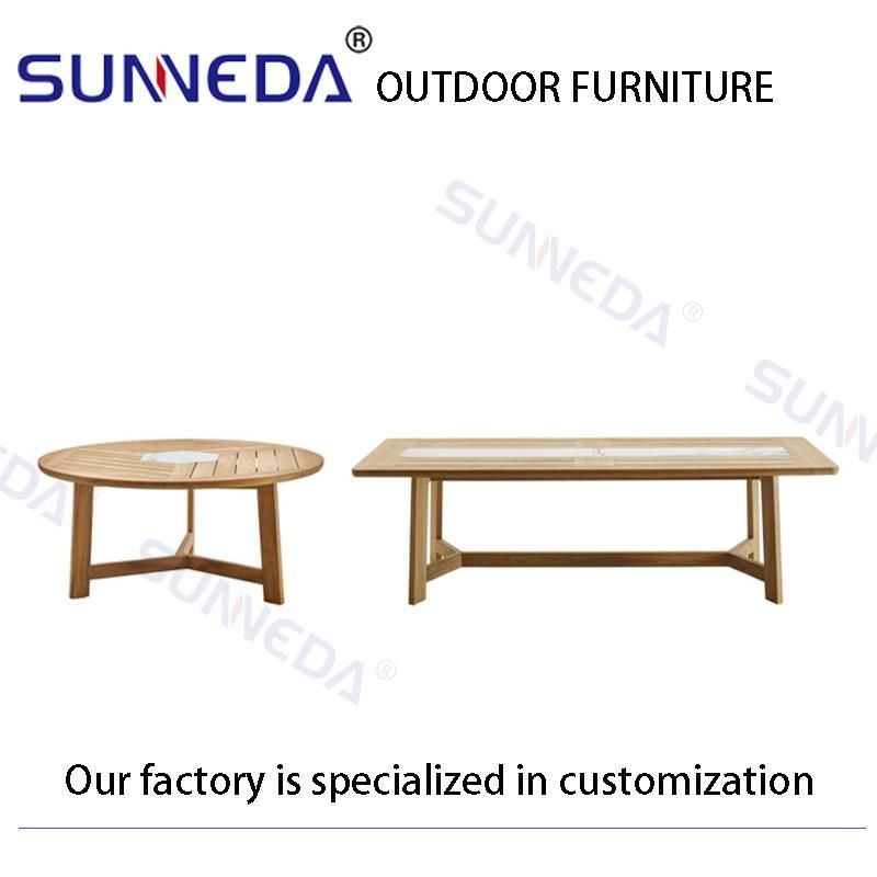 Ecological Design Disassembly Structure Teak Wood Frame Outdoor Chairs Furniture