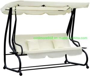 Outdoor Swing Canopy Top Cover, Replacement Canopy for 3 Seaters Swing, 2 in 1 Design Deluxe Garden Swing Seater Sun Shade