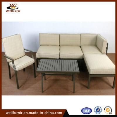 2018 Outdoor aluminum Furniture Dining Sofa Sets with Cushion
