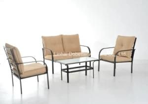 4 Pieces Cushioned Sofa Set