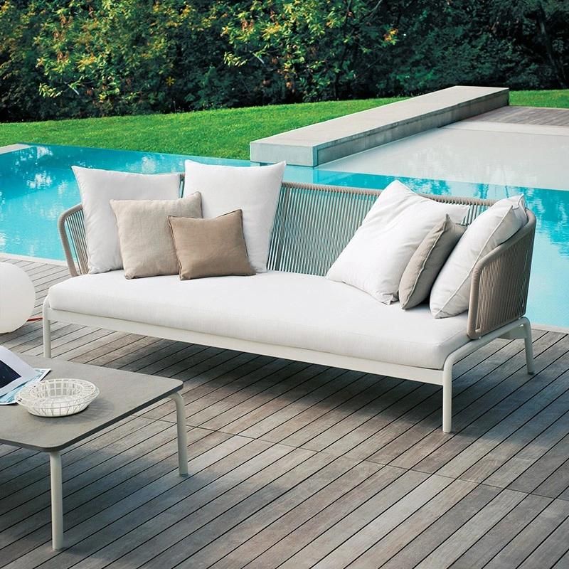 Nordic Outdoor Fiber Braided Rope Modern Simple Sofa and Table Furniture