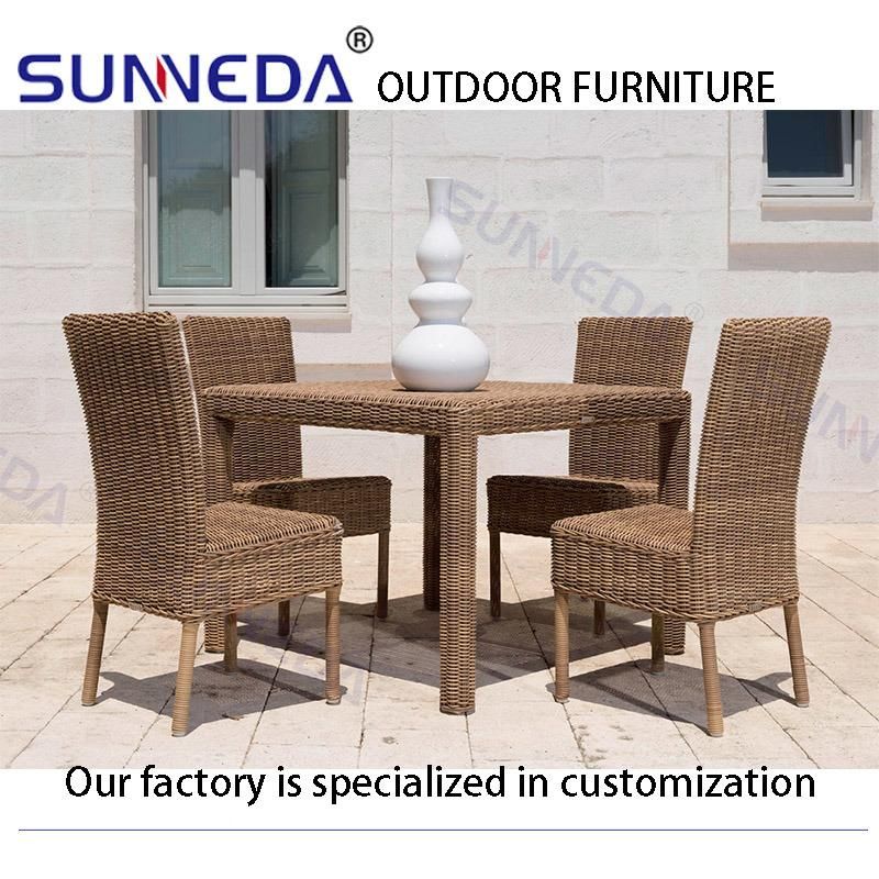 Top Brand Outdor Garden Furniture Aluminum Frame Woven Rattan Wicker Outdoor Chair