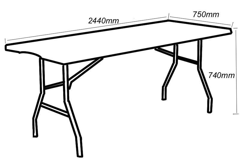 8FT 96inch Outdoor Dining Event Plastic Folding Table for Meeting