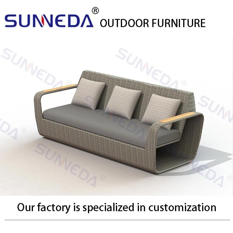 Luxury Modern Wicker Rattan Patio Gazebo Ground Outdoor Chair and Sofa Set