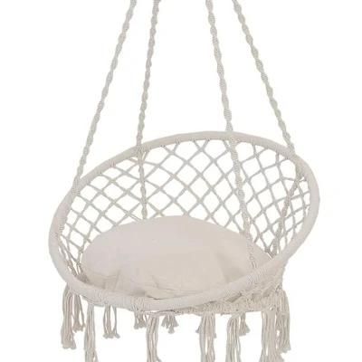 Indoor Hanging Rope Swing Seat Hammock Chair with Cushion