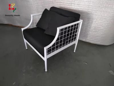 New Arrival Outdoor Furniture Aluminum Armchair for Garden Courtyard Patio Modern Upholstery Lounge Chair