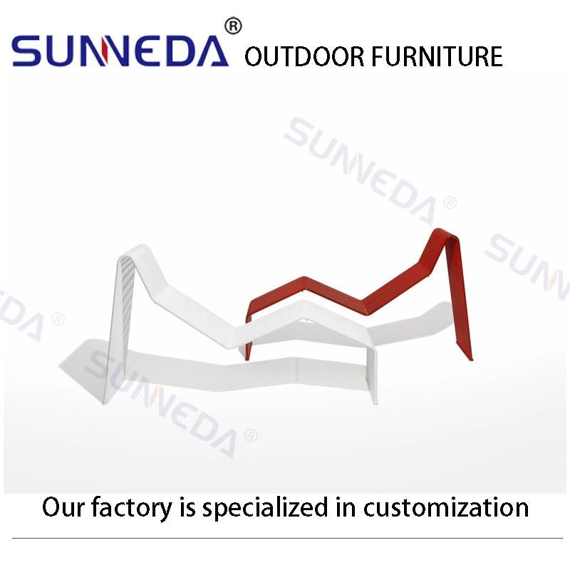 Simply and Elegant Aluminum Reclining Sun Lounger Bed for Pool Side