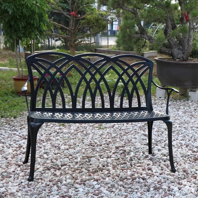 Customized Aluminum Garden Antique Concrete Bench Set