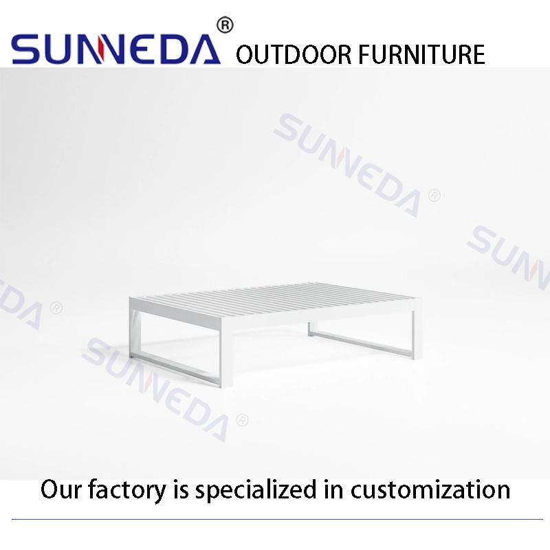 UV Outdoor Aluminum Square Tube Frame Chair Set Presentable Furniture